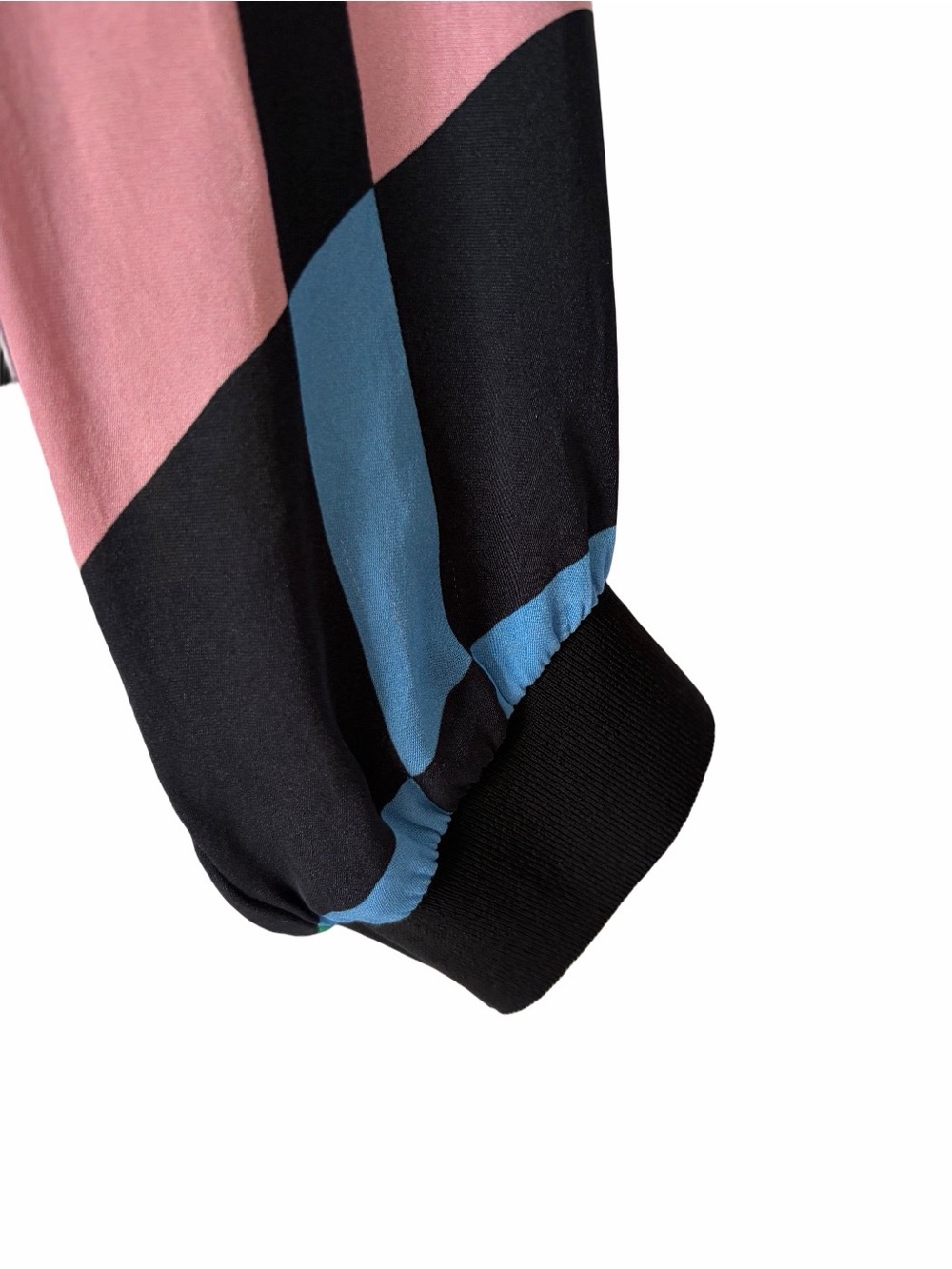Alice + Olivia Calvin Checkboard Multicolor Banded Cropped Top size XS flawed - Picture 3 of 8
